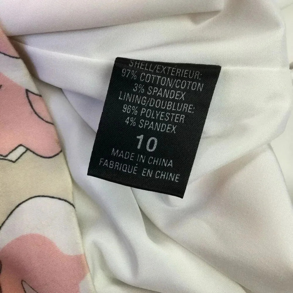 Vintage Tahari Womens 10 Sundress Floral Print Lined‎ Cotton Stretch Cruise Wear - Picture 4 of 10